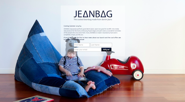 JEANBAG Website Opt-In Page